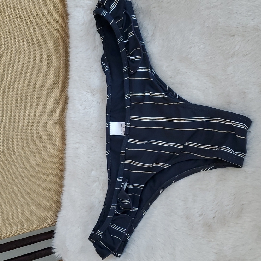 Atmosphere, Bikini Bottom, Ruffled, Metallic